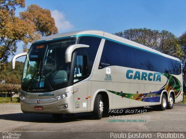 Viação Garcia 7836 na cidade de Curitiba, Paraná, Brasil, por Paulo Gustavo. Número da foto: #1196413.