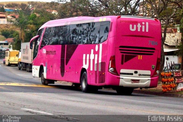 UTIL - União Transporte Interestadual de Luxo 7106 na cidade de Ressaquinha, Minas Gerais, Brasil, por Edirlei Assis. Número da foto: #1195817.