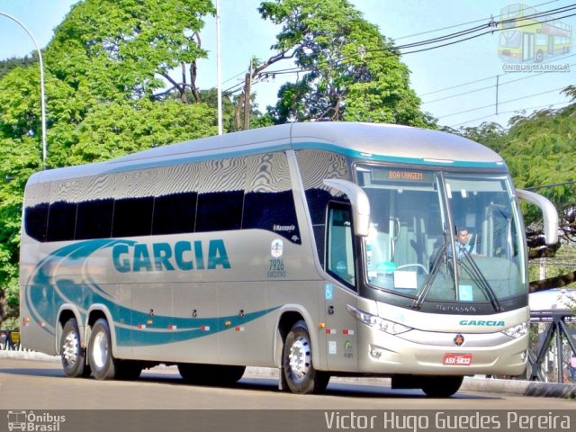 Viação Garcia 7926 na cidade de Maringá, Paraná, Brasil, por Victor Hugo Guedes Pereira. ID da foto: 1249114.