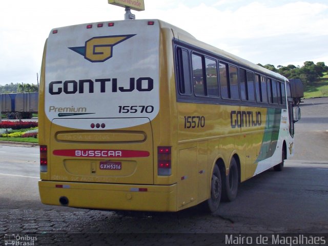 Empresa Gontijo de Transportes 15570 na cidade de João Monlevade, Minas Gerais, Brasil, por Mairo de Magalhães. ID da foto: 1249669.