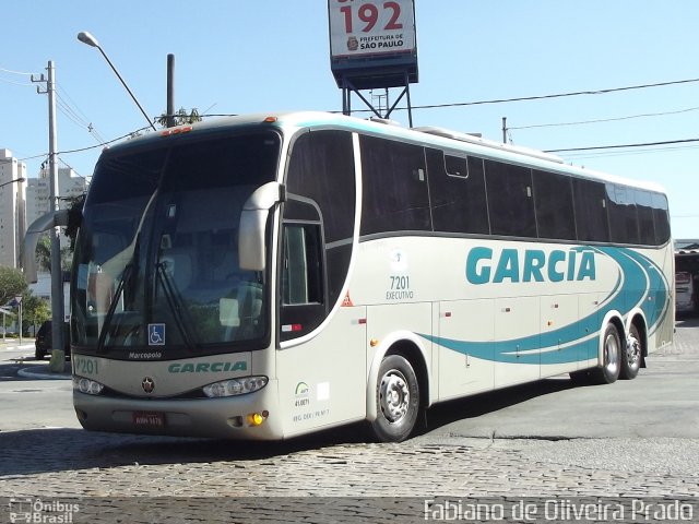 Viação Garcia 7201 na cidade de São Paulo, São Paulo, Brasil, por Fabiano de Oliveira Prado. ID da foto: 1252432.