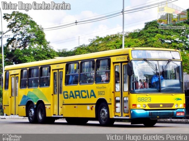 Viação Garcia 6823 na cidade de Maringá, Paraná, Brasil, por Victor Hugo Guedes Pereira. ID da foto: 1250889.