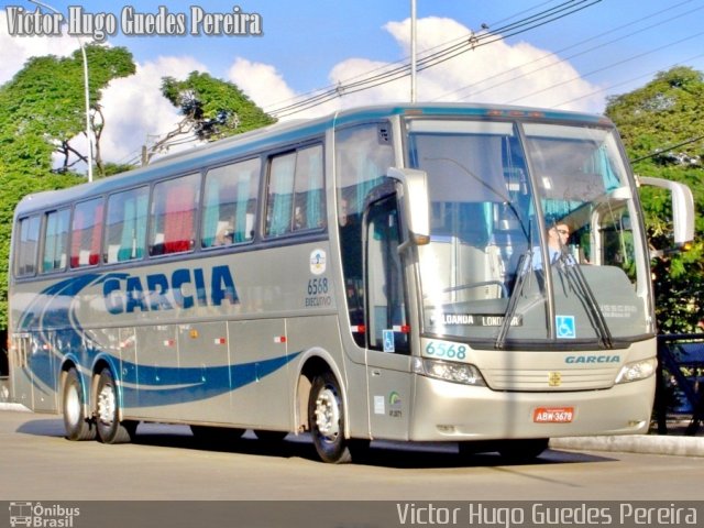 Viação Garcia 6568 na cidade de Maringá, Paraná, Brasil, por Victor Hugo Guedes Pereira. ID da foto: 1250875.