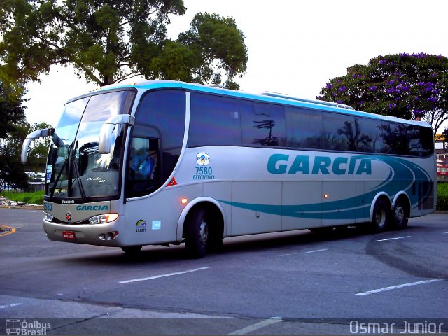 Viação Garcia 7580 na cidade de Curitiba, Paraná, Brasil, por Osmar Junior. ID da foto: 1197346.