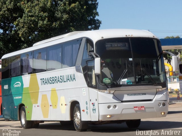 Transbrasiliana Transportes e Turismo 4605 na cidade de Goiânia, Goiás, Brasil, por Douglas Andrez. ID da foto: 1200829.