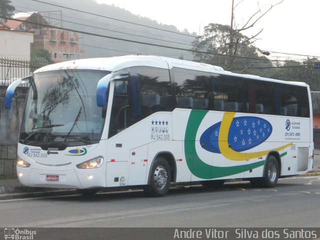 Marinho Transporte e Turismo RJ 542.005 na cidade de Teresópolis, Rio de Janeiro, Brasil, por André Vitor  Silva dos Santos. Número da foto: #1199514.