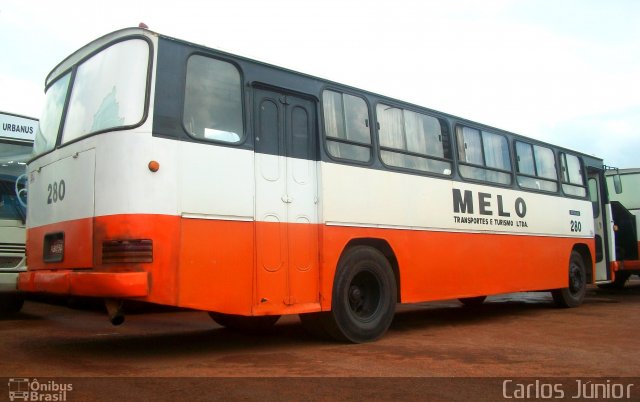 Melo Transportes e Turismo 280 na cidade de Goiânia, Goiás, Brasil, por Carlos Júnior. ID da foto: 1203817.