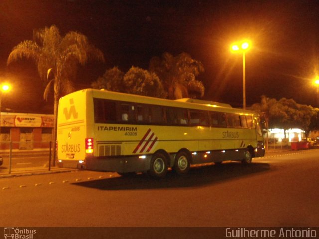 Viação Itapemirim 40205 na cidade de Uberaba, Minas Gerais, Brasil, por Guilherme Antonio. ID da foto: 1204522.