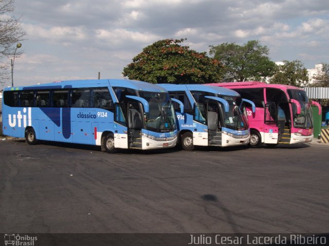 UTIL - União Transporte Interestadual de Luxo 9134 na cidade de Belo Horizonte, Minas Gerais, Brasil, por Julio Cesar Lacerda Ribeiro. Número da foto: #1203785.