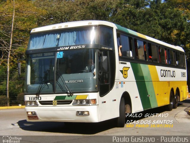 Empresa Gontijo de Transportes 11180 na cidade de São Paulo, São Paulo, Brasil, por Paulo Gustavo. ID da foto: 1206015.