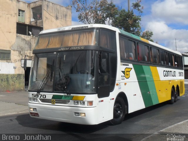 Empresa Gontijo de Transportes 5870 na cidade de Belo Horizonte, Minas Gerais, Brasil, por Breno  Jonathan. ID da foto: 1252936.