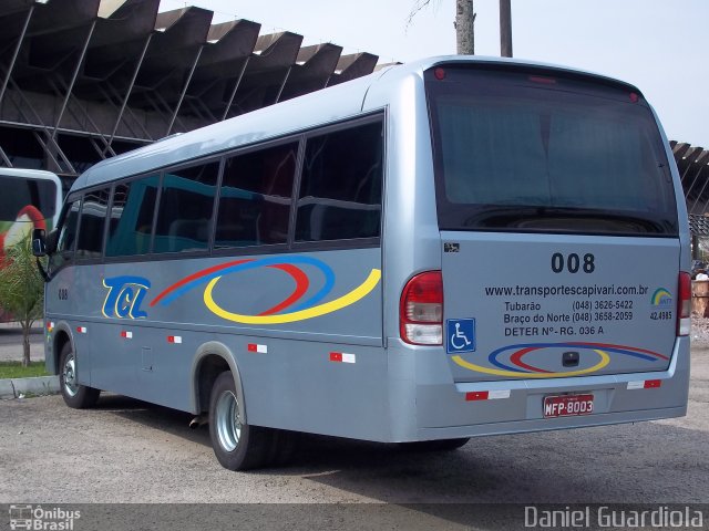 TCL - Transportes Capivari Ltda 008 na cidade de Florianópolis, Santa Catarina, Brasil, por Daniel Guardiola. Número da foto: #1253458.