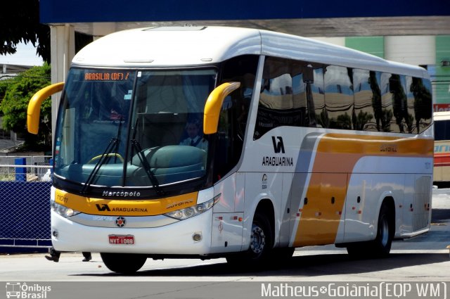 Viação Araguarina 11011 na cidade de Goiânia, Goiás, Brasil, por Vicente Pinto Moreira. Número da foto: #1254587.