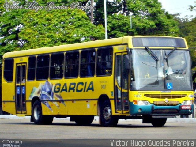 Viação Garcia 7497 na cidade de Maringá, Paraná, Brasil, por Victor Hugo Guedes Pereira. ID da foto: 1271755.