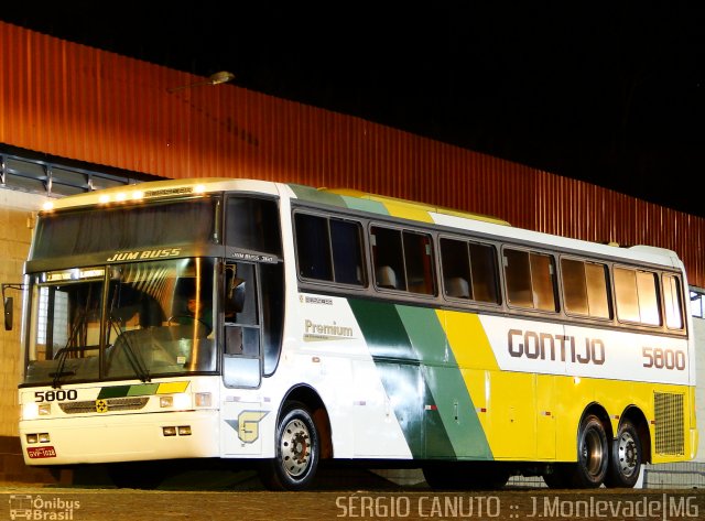 Empresa Gontijo de Transportes 5800 na cidade de João Monlevade, Minas Gerais, Brasil, por Sérgio Augusto Braga Canuto. ID da foto: 1273793.