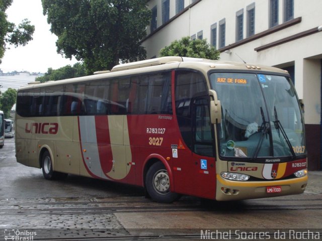 Transportes Única Petrópolis RJ 163.027 na cidade de Rio de Janeiro, Rio de Janeiro, Brasil, por Michel Soares da Rocha. Número da foto: #1275384.