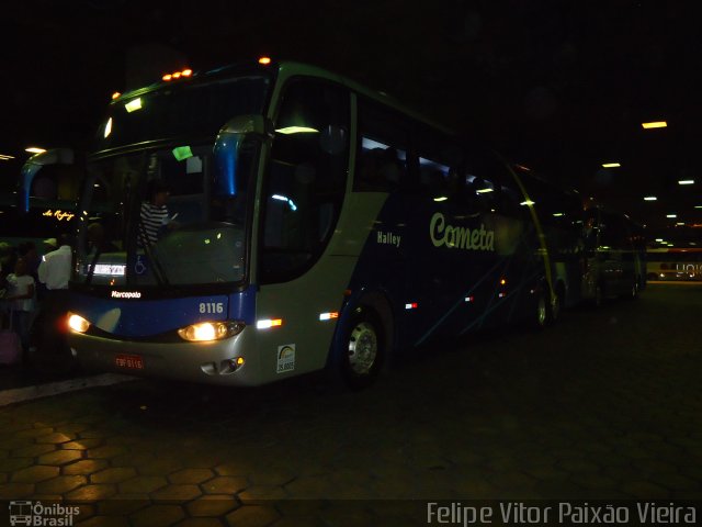 Viação Cometa 8116 na cidade de Belo Horizonte, Minas Gerais, Brasil, por Felipe Vitor Paixão Vieira. ID da foto: 1276211.