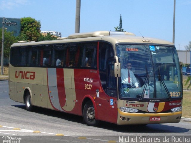 Transportes Única Petrópolis RJ 163.027 na cidade de Rio de Janeiro, Rio de Janeiro, Brasil, por Michel Soares da Rocha. Número da foto: #1275392.