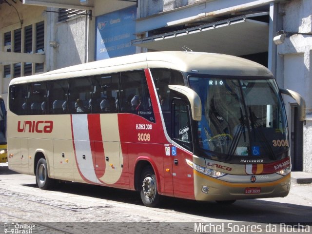 Transportes Única Petrópolis RJ 163.008 na cidade de Rio de Janeiro, Rio de Janeiro, Brasil, por Michel Soares da Rocha. Número da foto: #1275334.