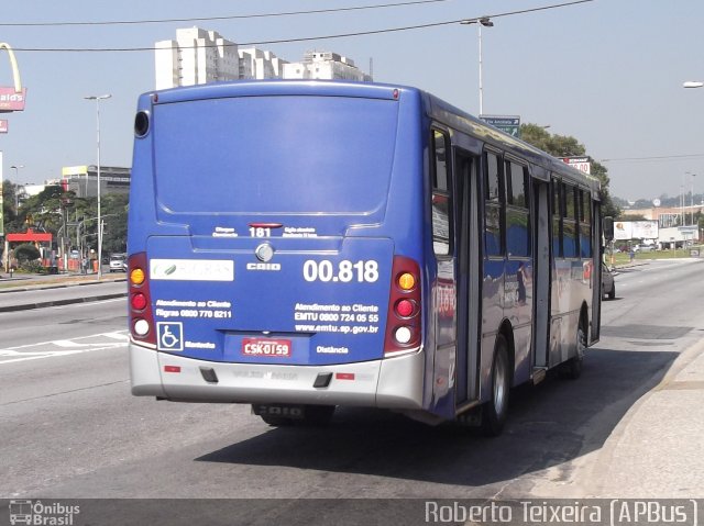 Rigras Transporte Coletivo e Turismo 00.818 na cidade de São Bernardo do Campo, São Paulo, Brasil, por Roberto Teixeira. ID da foto: 1275569.