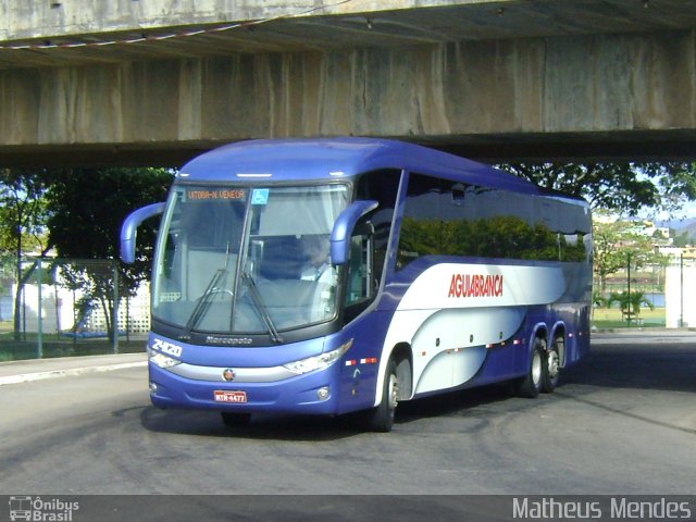 Viação Águia Branca 24120 na cidade de Vitória, Espírito Santo, Brasil, por Matheus Mendes. Número da foto: #1274868.