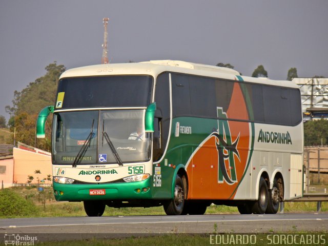 Empresa de Transportes Andorinha 5156 na cidade de Sorocaba, São Paulo, Brasil, por EDUARDO - SOROCABUS. Número da foto: #1277752.