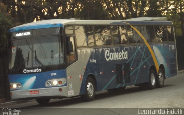 Viação Cometa 7708 na cidade de São Paulo, São Paulo, Brasil, por Leonardo Fidelli. ID da foto: 1277166.