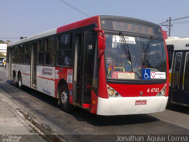 Nova Aliança  4 > Empresa de Transportes Novo Horizonte 4 4743 na cidade de São Paulo, São Paulo, Brasil, por Jonathan  Aguiar Correa. Número da foto: #1280295.