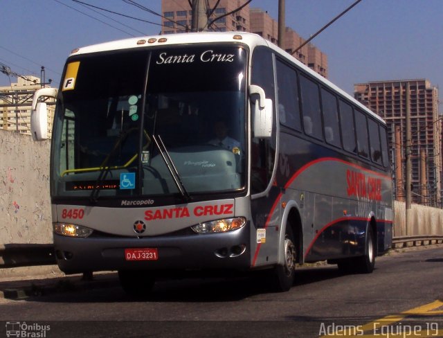 Viação Santa Cruz 8450 na cidade de São Paulo, São Paulo, Brasil, por Adems  Equipe 19. ID da foto: 1283479.