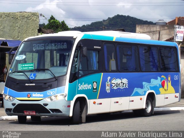 Guaiúba Transportes 12110 na cidade de Santos, São Paulo, Brasil, por Adam Xavier Rodrigues Lima. Número da foto: #1283034.