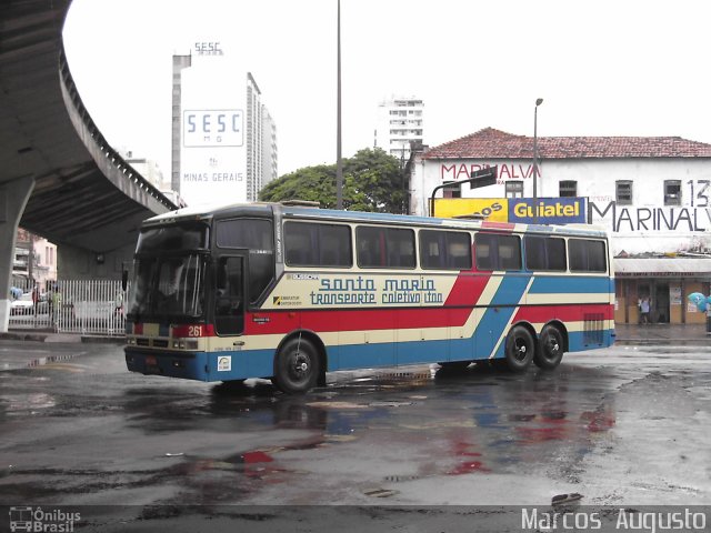 Transporte Coletivo Santa Maria 261 na cidade de Belo Horizonte, Minas Gerais, Brasil, por Marcos  Augusto. Número da foto: #1283371.