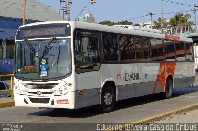 Evanil Transportes e Turismo RJ 132.008 na cidade de Nova Iguaçu, Rio de Janeiro, Brasil, por Eduardo Oliveira. Número da foto: #1284128.
