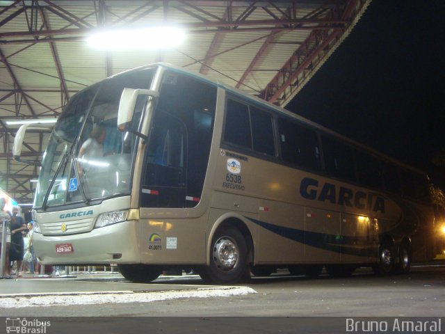 Viação Garcia 6538 na cidade de Londrina, Paraná, Brasil, por Bruno Amaral. ID da foto: 1285447.