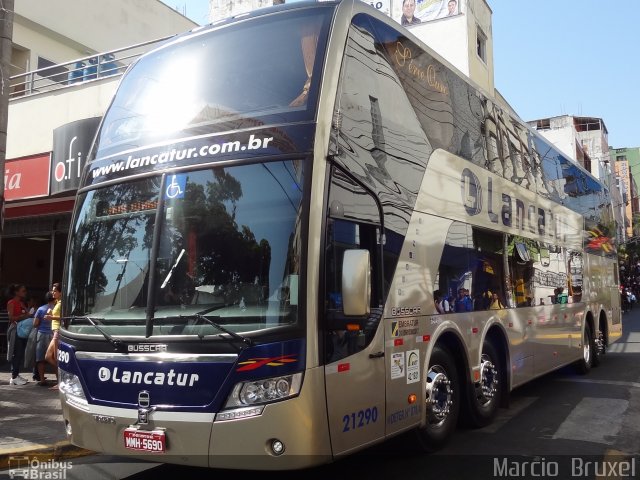 Lancatur Transporte e Turismo 21290 na cidade de Aparecida, São Paulo, Brasil, por Marcio  Bruxel. ID da foto: 1285944.