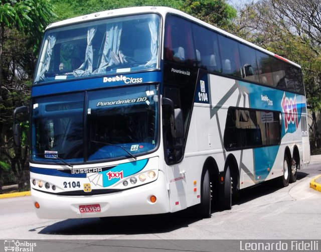 Auto Viação 1001 2104 na cidade de São Paulo, São Paulo, Brasil, por Leonardo Fidelli. Número da foto: #1286799.