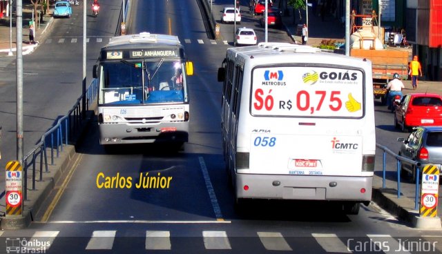 Metrobus 058 na cidade de Goiânia, Goiás, Brasil, por Carlos Júnior. ID da foto: 1287575.