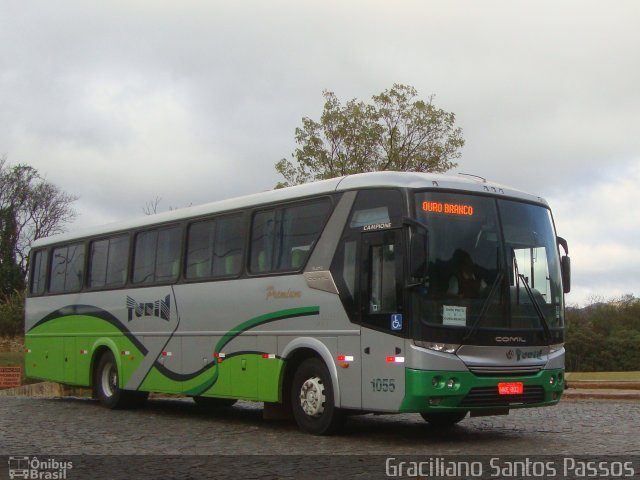 Turin Transportes 1055 na cidade de Ouro Preto, Minas Gerais, Brasil, por Graciliano Santos Passos. Número da foto: #1288577.