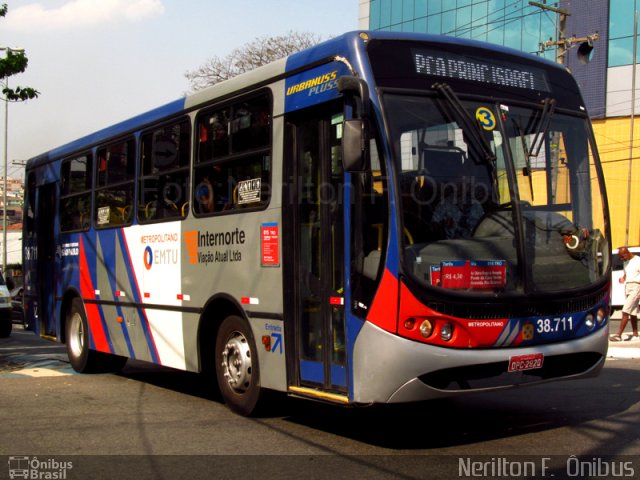 Viação Atual 38.711 na cidade de Guarulhos, São Paulo, Brasil, por Nerilton F.  ônibus. Número da foto: #1288002.