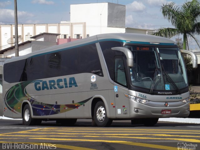 Viação Garcia 7466 na cidade de Londrina, Paraná, Brasil, por Robson Alves. ID da foto: 1287649.