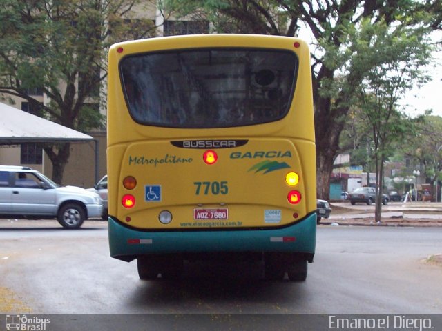 Viação Garcia 7705 na cidade de Mandaguari, Paraná, Brasil, por Emanoel Diego.. ID da foto: 1290970.