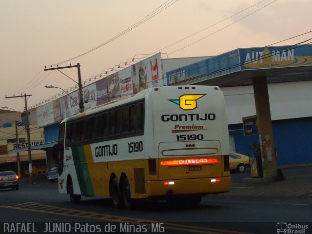 Empresa Gontijo de Transportes 15190 na cidade de Uberaba, Minas Gerais, Brasil, por RAFAEL  JUNIO FONSECA. Número da foto: #1291824.