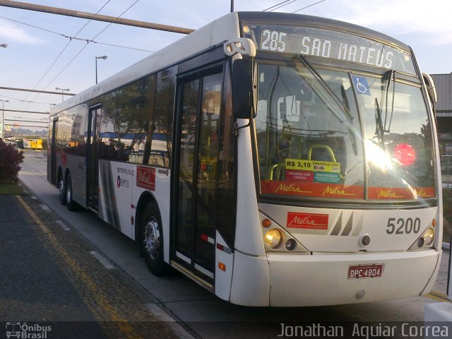 Metra - Sistema Metropolitano de Transporte 5200 na cidade de São Bernardo do Campo, São Paulo, Brasil, por Jonathan  Aguiar Correa. Número da foto: #1255938.