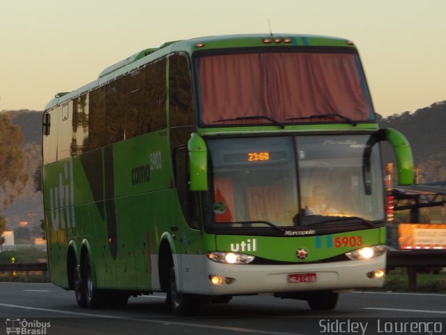 UTIL - União Transporte Interestadual de Luxo 5901 na cidade de Queimados, Rio de Janeiro, Brasil, por Sidcley Lourenço. Número da foto: #1254849.