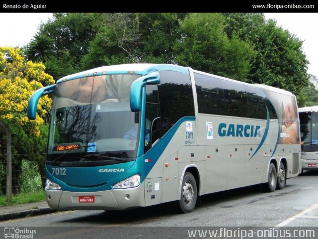 Viação Garcia 7012 na cidade de Curitiba, Paraná, Brasil, por Renato de Aguiar. ID da foto: 1294079.