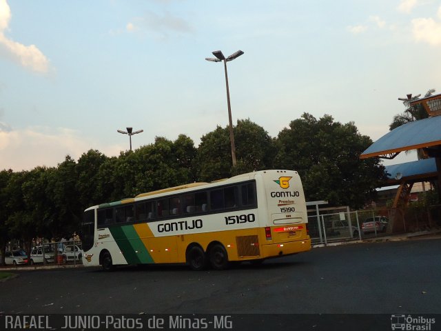 Empresa Gontijo de Transportes 15190 na cidade de Uberaba, Minas Gerais, Brasil, por RAFAEL  JUNIO FONSECA. Número da foto: #1294947.