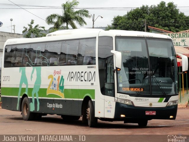 Viação Nossa Senhora Aparecida 2070 na cidade de Araguaína, Tocantins, Brasil, por João Victor. ID da foto: 1296796.