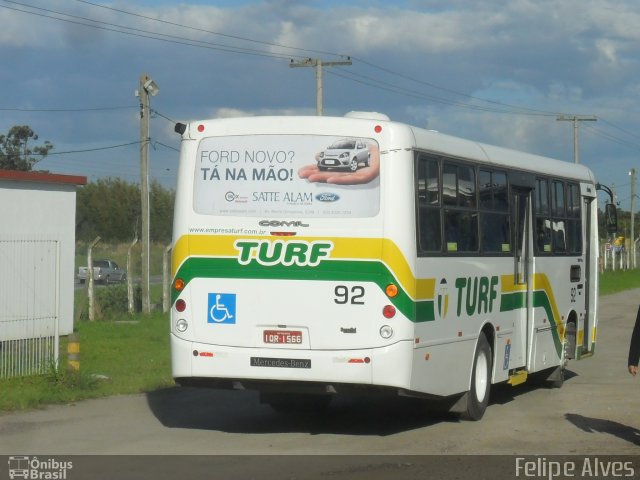 TURF - Transportes Urbanos Rurais Fragata 92 na cidade de Pelotas, Rio Grande do Sul, Brasil, por Felipe Alves. ID da foto: 1296645.