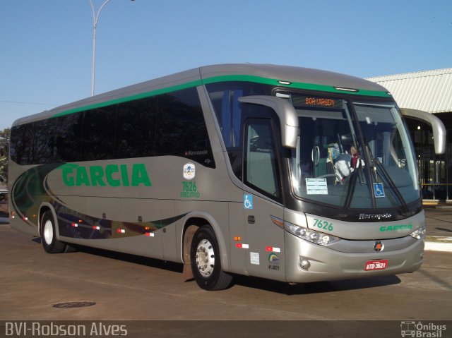 Viação Garcia 7626 na cidade de Maringá, Paraná, Brasil, por Robson Alves. Número da foto: #1300247.