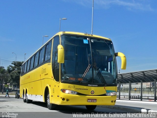 Viação Itapemirim 8011 na cidade de Osasco, São Paulo, Brasil, por William Patrick Galvão Nascimento. ID da foto: 1299944.