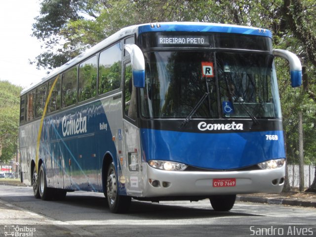 Viação Cometa 7669 na cidade de São Paulo, São Paulo, Brasil, por Sandro Alves. ID da foto: 1303639.